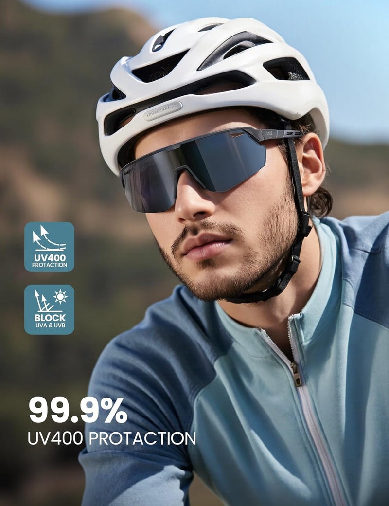 Lamicall 24g Polarized Sports Sunglasses for Men Women - UV400 Protection Sun Glasses for Running Cycling Baseball Fishing - Image 2